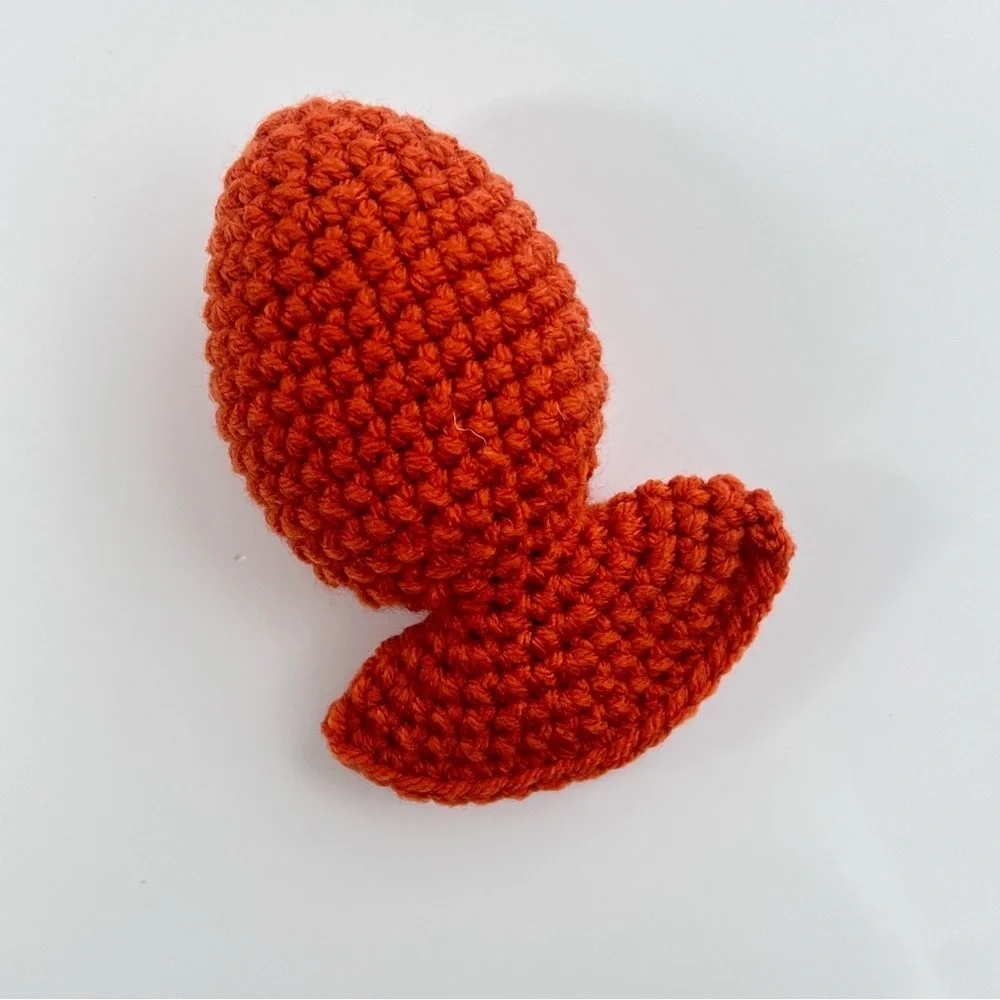 Cat Toy Handmade Catnip Orange Fish Cat Crochet Toy